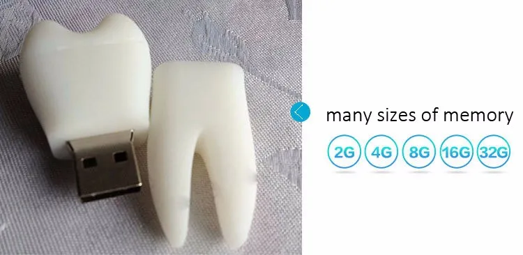 Creative Lovely Tooth Shape USB Flash Drive Custom Logo - ANKUX.COM
