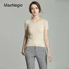 Maxnegio 2018 Summer women plain short sleeve knitted pullover sweaters