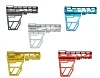 BLACK/Red/Gold/Silver/Blue ANODIZED ALUMINUM AR SKELETON BLADE