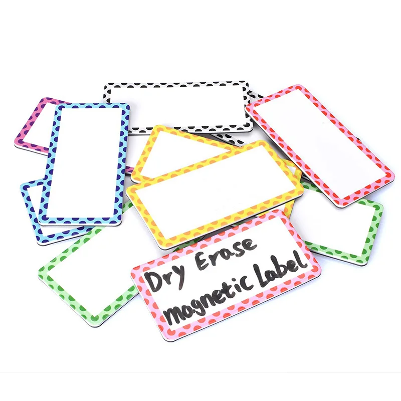 4*2 Inch Dry Erase Smooth Writing Colorful Whiteboard Stickers