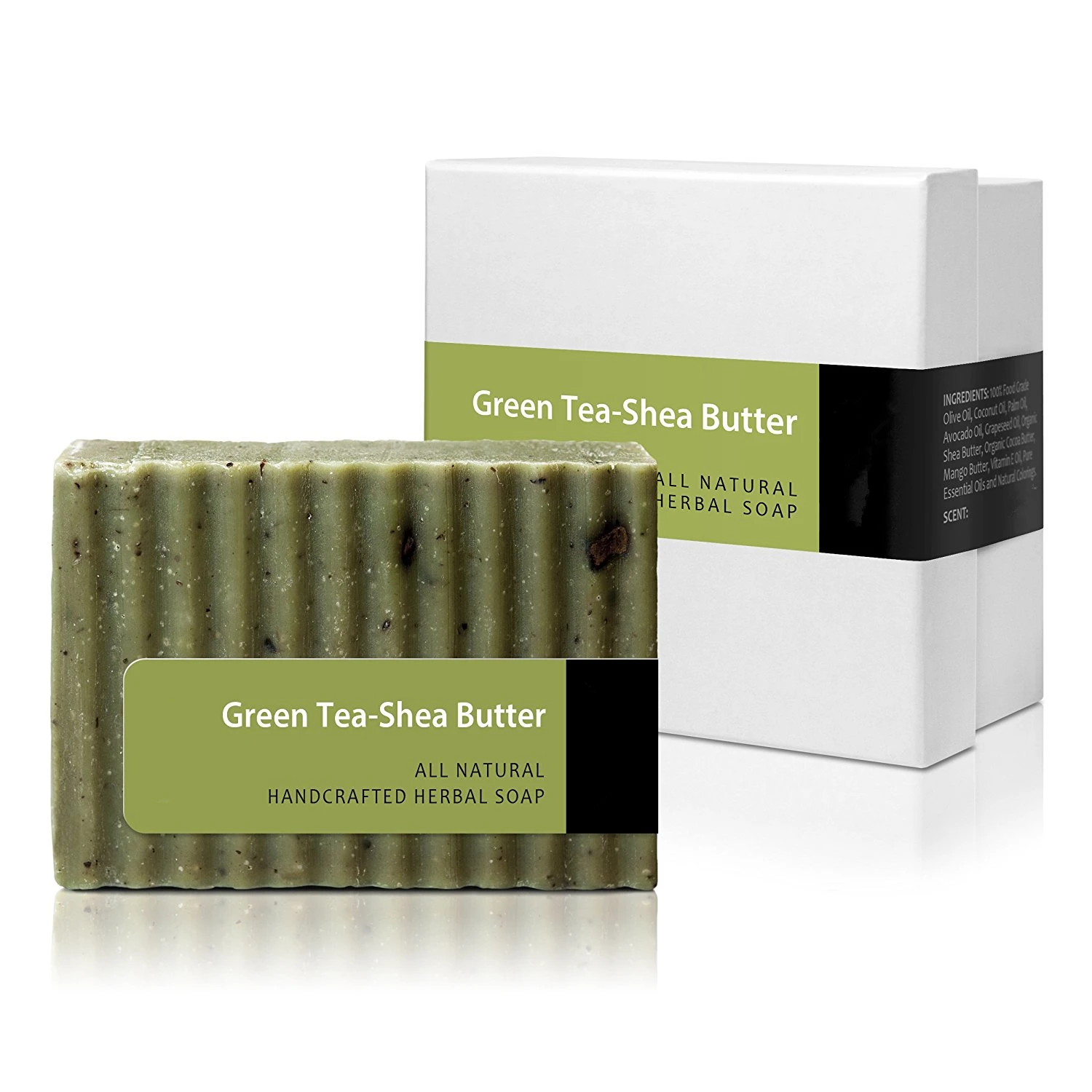 olive and green tea shea butter soap