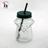 China Factory Wholesale Home Goods Metal Cover Novelty Fox Shaped Glass Mason Jar
