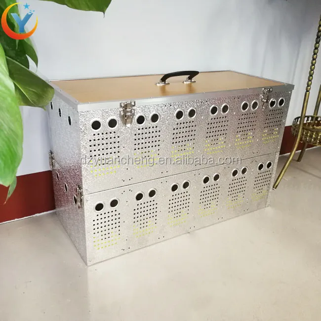 12 Hole Racing Pigeon Cage For Transport Crate Box Stainless Steel