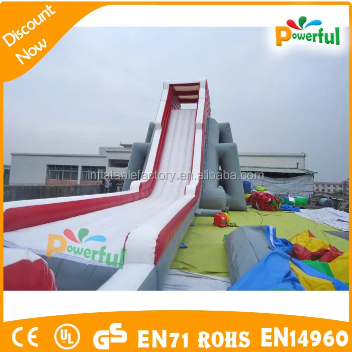 New great popular inflatable zip line/Inflatables cliff jump slide