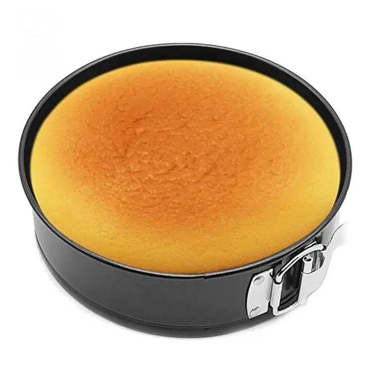 Chefcoco 9 Inch Round Silicone Springform Cheesecake Pan With Tempered