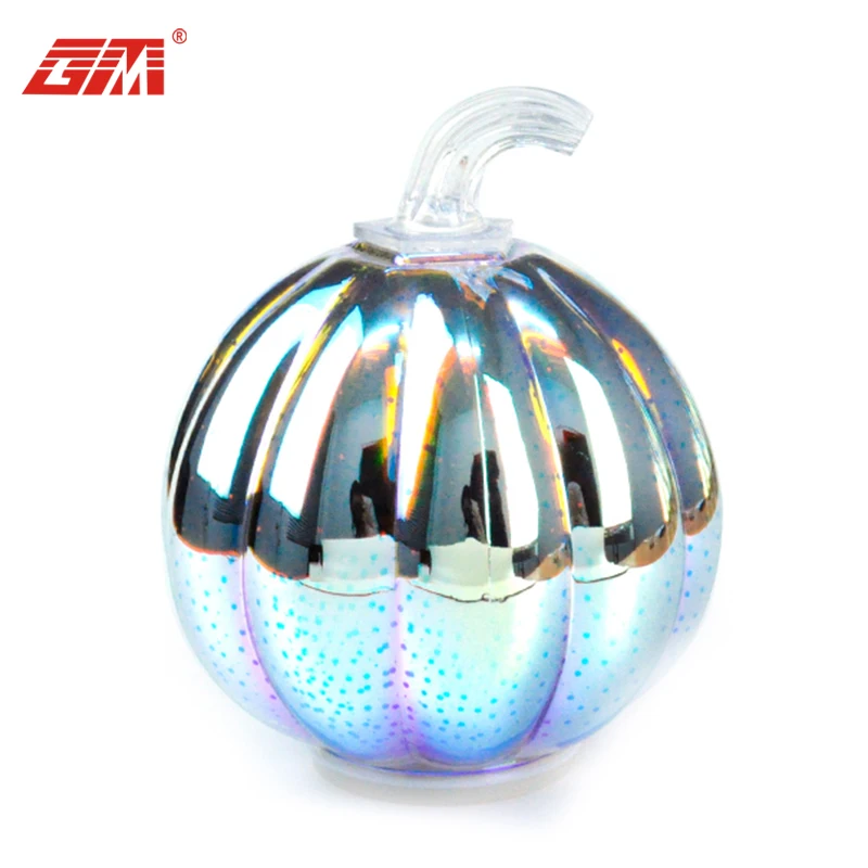 Hot sale factory 3D led glass pumpkin for halloween with warm lights manufacture