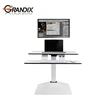 Desktop adjustable computer monitor riser standing desk that raise and lower electric