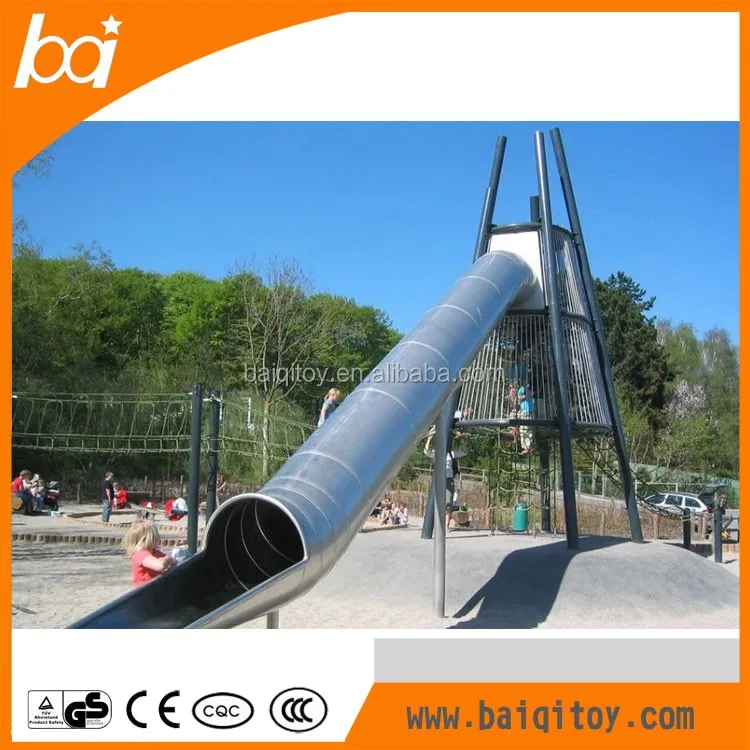 Custom Stainless Steel Outdoor Slippery Slide On The Playground