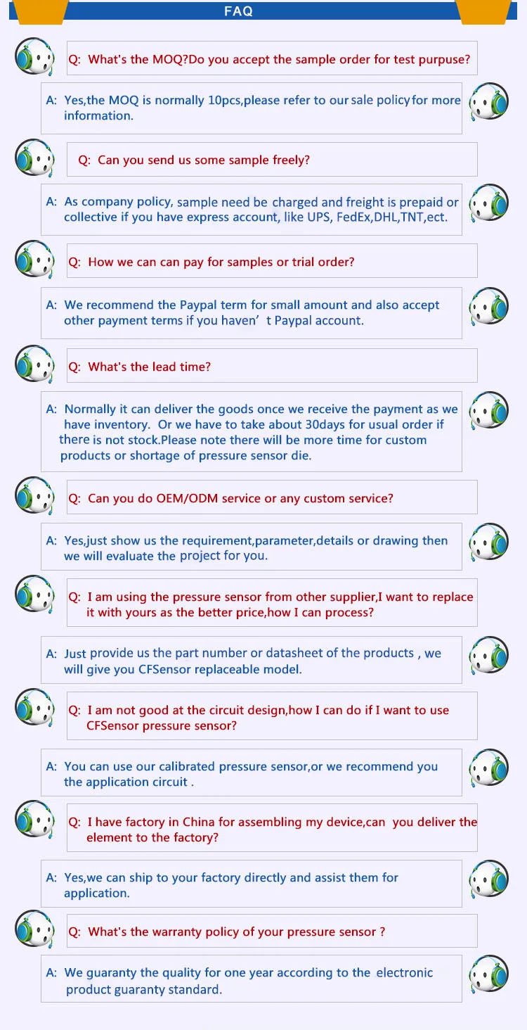 10Bar 20Bar High Range Pressure Sensor Low Price