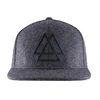 mens Custom gorras 6 Panel embroidered grey Wool snapback cap hat snapback