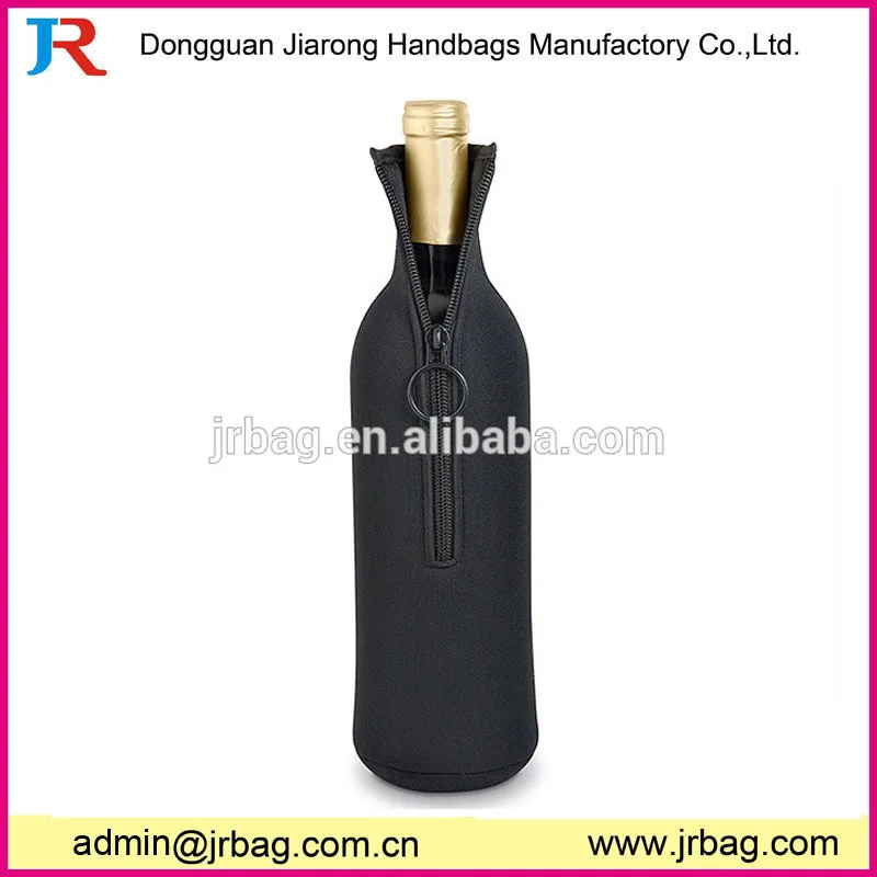 Wholesale Beer Drink Cooler Insulated Neoprene Glass Water Bottle Sleeve With Zipper