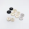 Factory round flat back metal invisible sewing on the clothing metal snap button