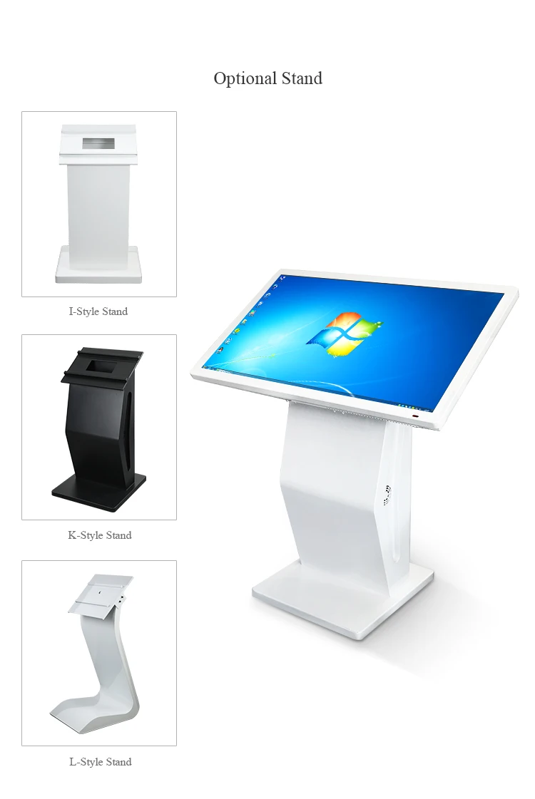 43 55 Inch 1080p Android Multi Floor Standing Touch Screen Kiosk Display Signage Information Monitors