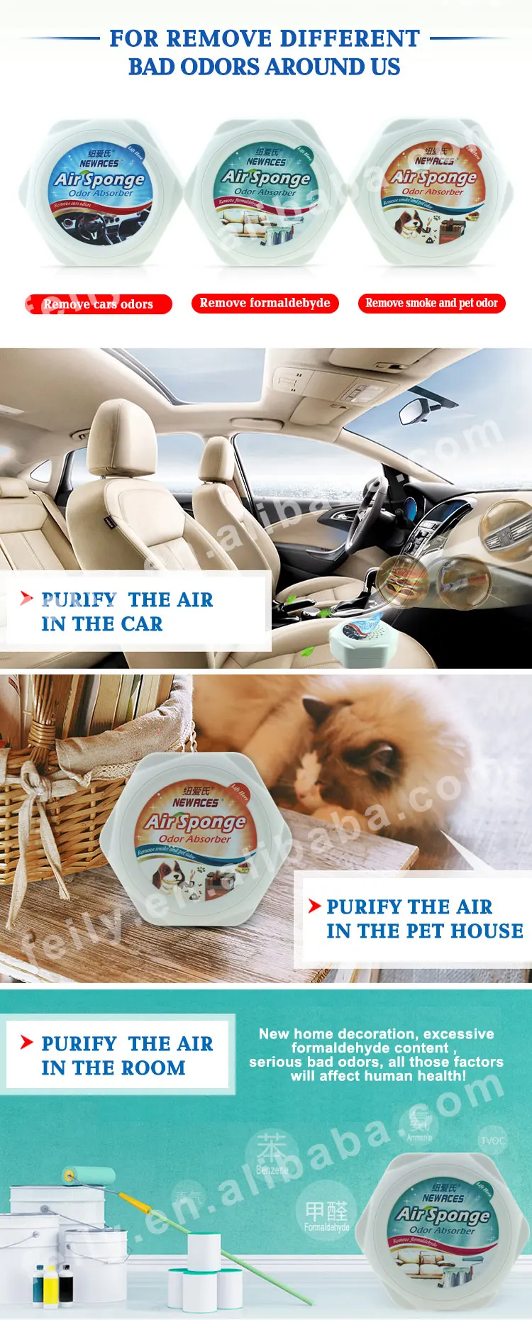 The Original Bad Air Sponge,Car Bad Odor Air Freshener,Formaldehyde Remover Buy Air Freshener