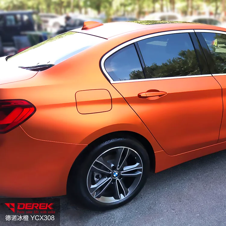 Orange Matte Chrome Car Wrap Vinyl For Vehicle Wraps - Buy Matt