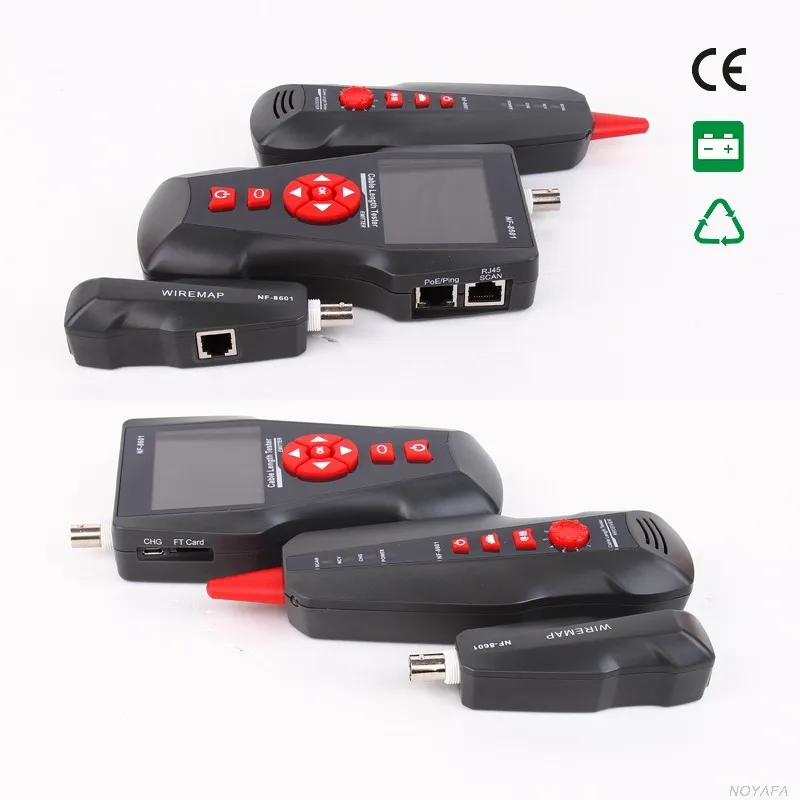 Nf8601 Poe Ping Tester Tracking Rj45,Rj11,Coax Network Cable