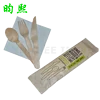 Biodegradable Wooden Disposable Cutlery Fork Knife Spoon Napkin Set