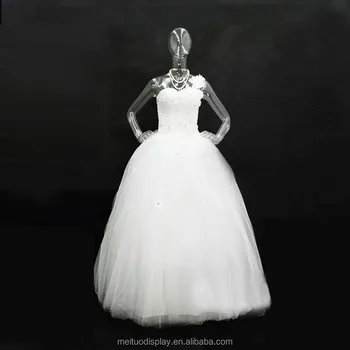 Plastic Clear Wedding Dress Female Full Body Mannequin Plastic Clear Wedding Dress Female Full Body Mannequin