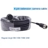 20m CCTV security camera cable 4 Pin din Video Extension vehicle camera Cable