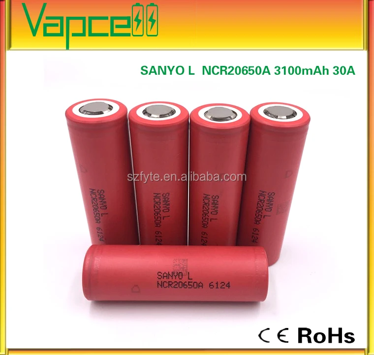 Wholesale Ncr20650a Battery Sanyo 20650 Battery 20650a 3.7v Liion