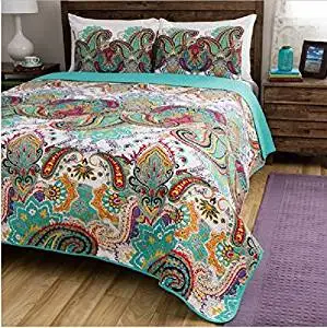 Buy 2 Piece Girl Multi Paisley Pattern Quilt Twin Set