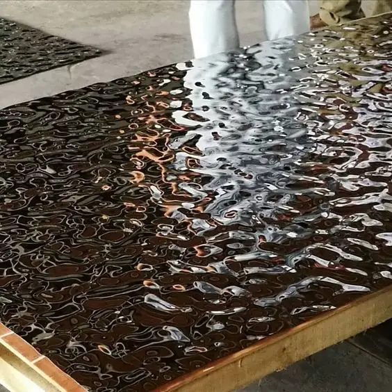 Embossing Water Ripple Pattern Stainless Steel Sheet