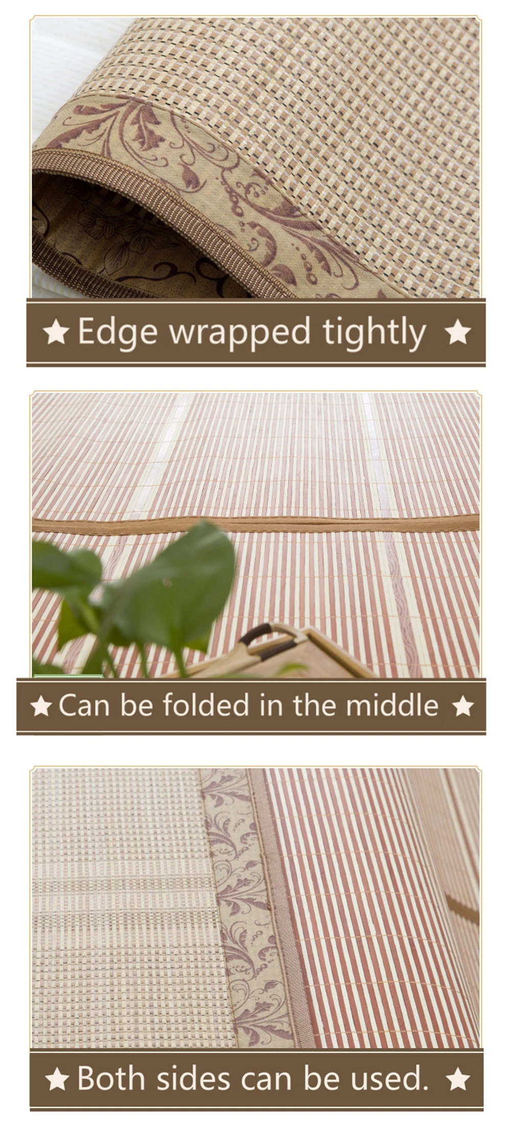 Summer Cooling Adult Bamboo Sleeping Mat Ecofriendly Bamboo Bed Mat