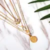 Charm Multilayer Jewelry Gold Chain Necklace Fashion Trendy Women Necklace