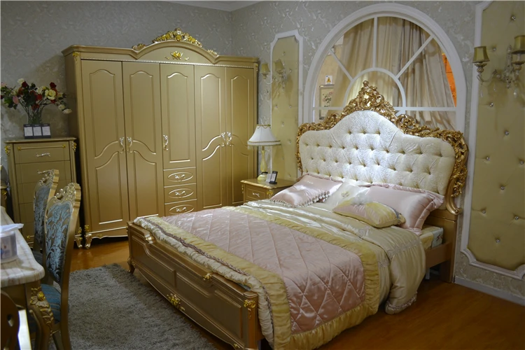Luxury Royal Fancy Solid Wood Home Bed Room Furniture Bedroom Set Buy