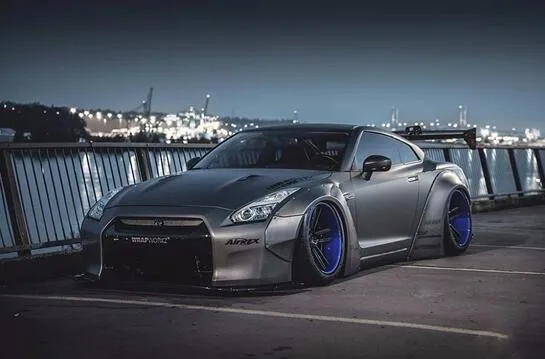 超级赛车 gtr r35 lb 型车身套件,用于 gtr r35 到宽款式,前保险杠