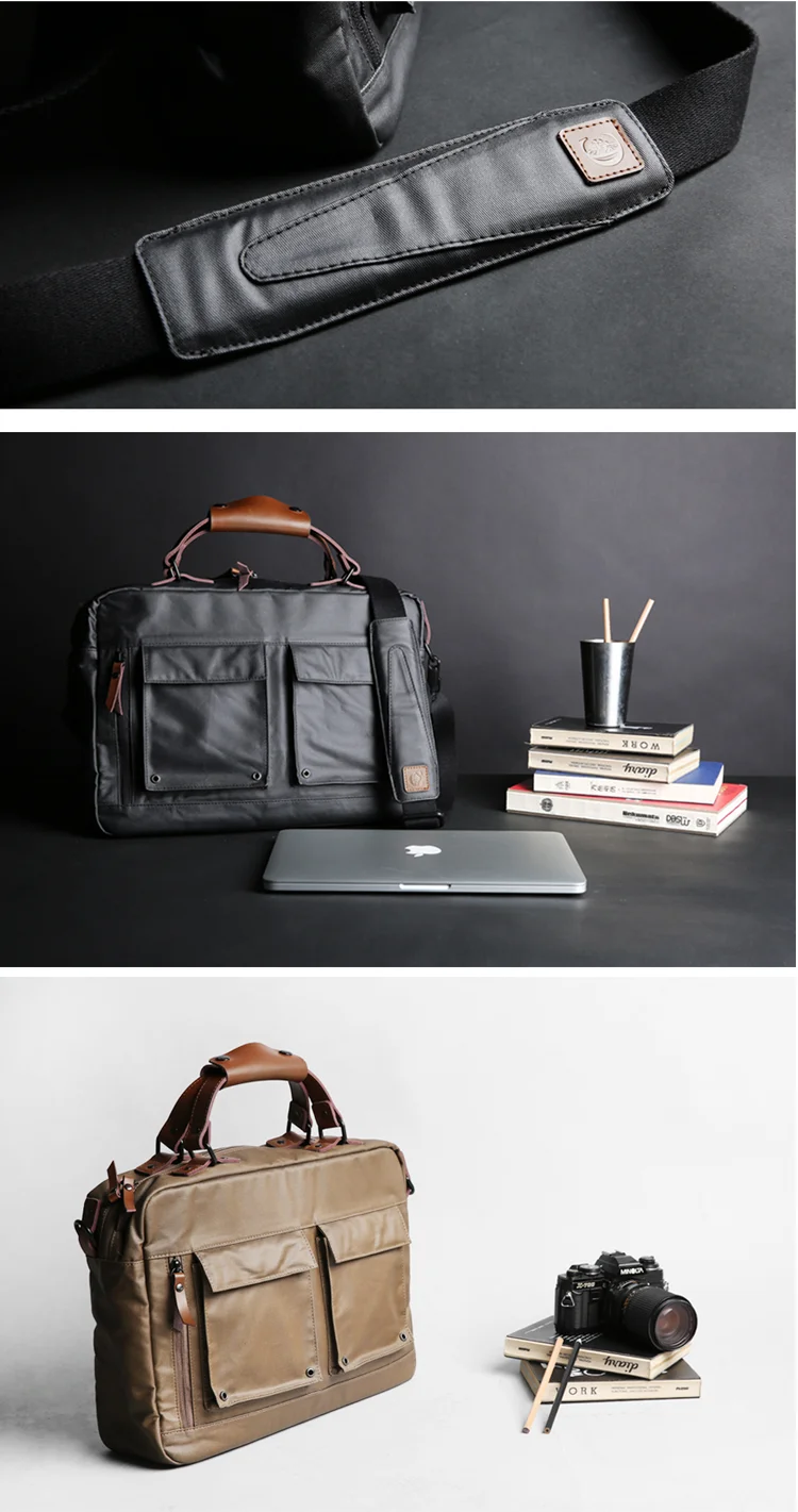 Brand elegant design urban men waterproof business 15.6'' laptop satchel messenger bag briefcase