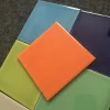 100x100mm flatness surface subway glossy glazed tile orange