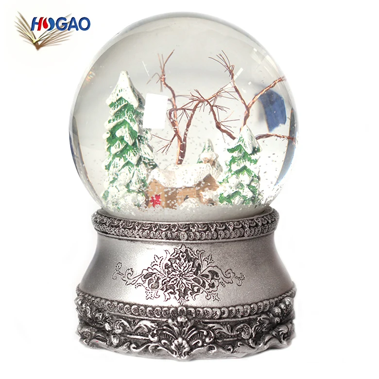 Glass water ball, custom snow globe,Christmas water snow globe for souvenir