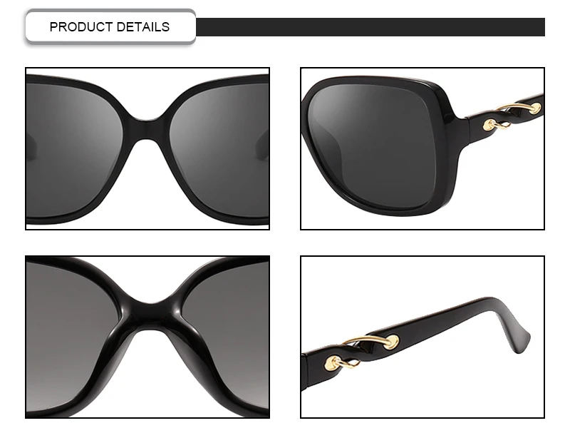 Cheap promotion square oversized pc frame polarized custom sunglasses 2019