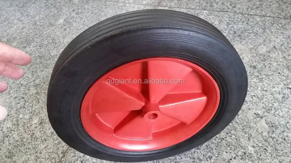 10*1.5 solid rubber wheels with plastic hub for trolley