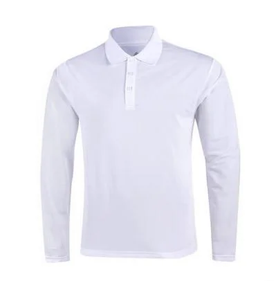 white polo t shirt long sleeve