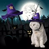 PGPC0699 Wholesale Halloween Purple Cosplay Witch Costumes Cute Fancy Cat Dog Dress Hat Scarf Aceesorries