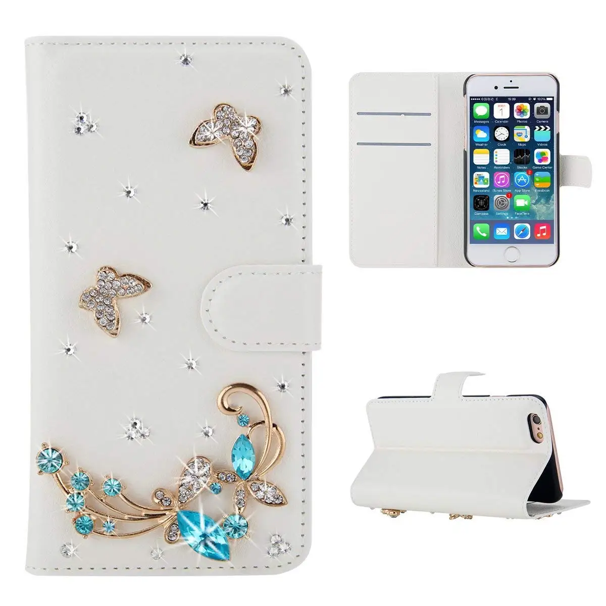 Archos 55 Cobalt Plus Back Shell PU Leather Wallet Case Flip Kickstand Function Ultra Folio Flip Slim Card Holder Case Cover Protect for Archos 55 Cobalt Plus (Archos 55 Cobalt Plus)