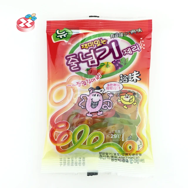 Mix Fruit Flavours Long Gummy Rope Sweet Soft Jelly Gummy Rope Buy
