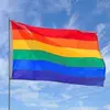 China custom 3x5ft Rainbow Flag Polyester Flag Gay Pride Lesbian Peace LGBT With Grommets