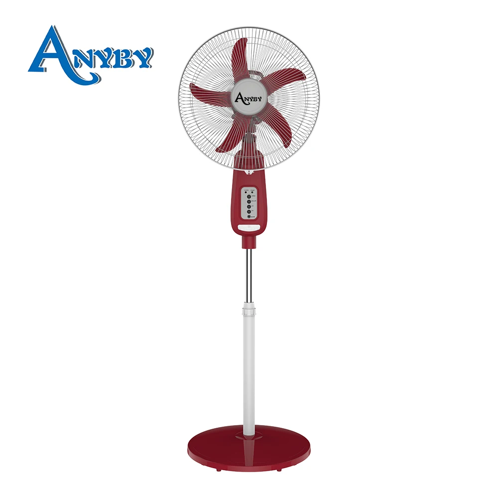 16inch kennede 12V Battery solar home Rechargeable emergency Stand Fan Pedestal Fan Floor fan With Remote and led light