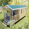 "modern solar low cost collapsible log bungalow smart light stackable flatpack house floor plans materials design"
