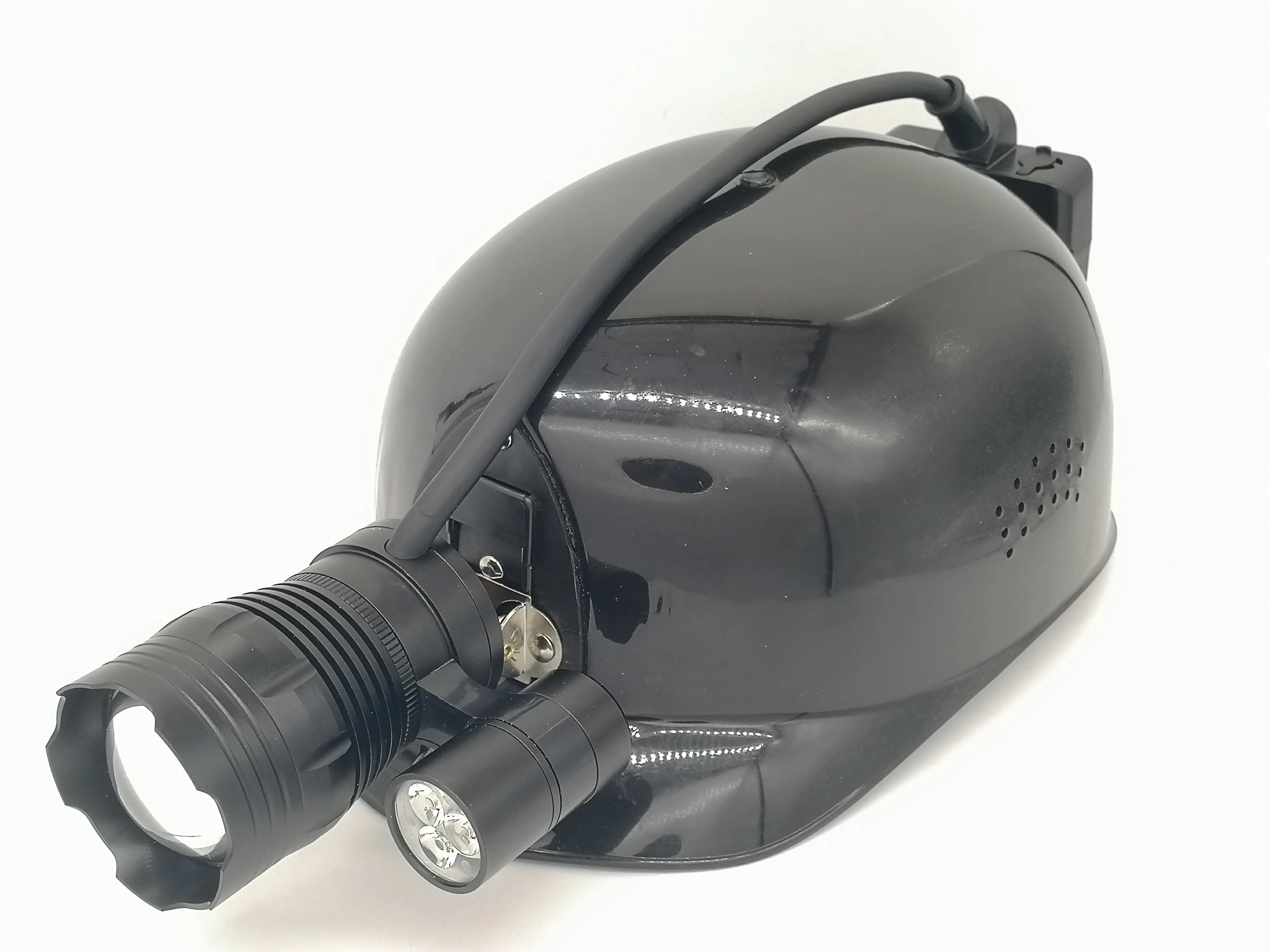 100000lux Zoomable Led Hunting Lamp With Bump Cap 3 Color Led With Lens