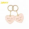 Manufacturer Gold Plating Heart Shape Hard Enamel Metal letter keychain