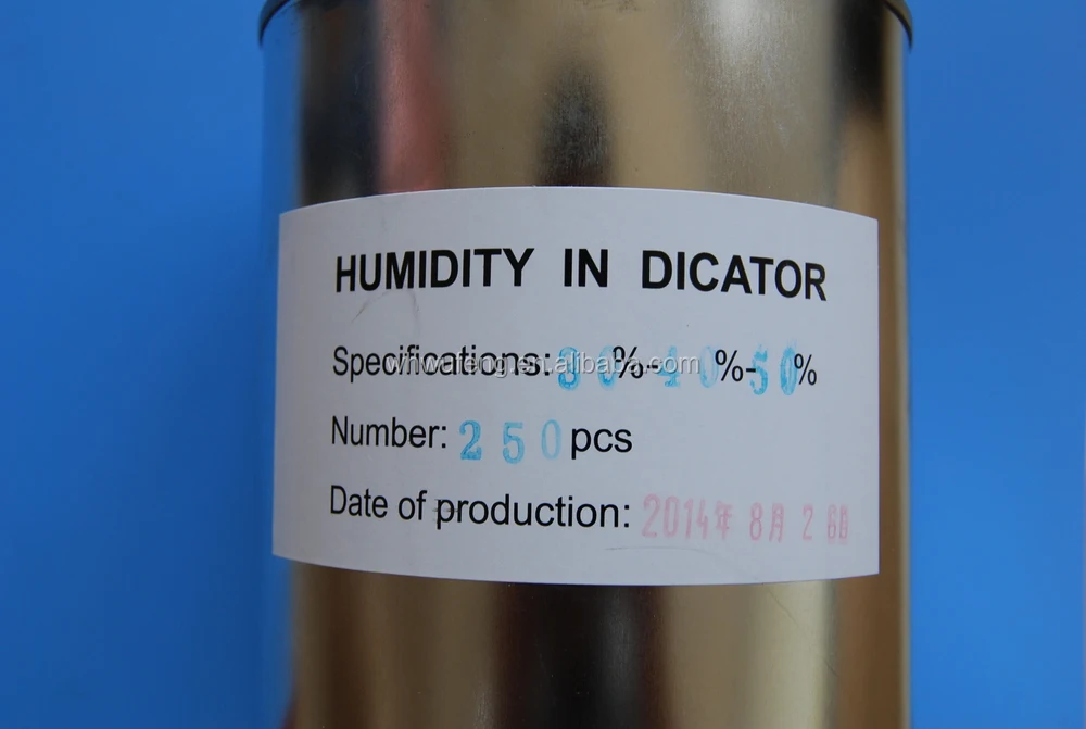 Industrial Dry Packing Moisture Indicator Label Humidity Indicator Card
