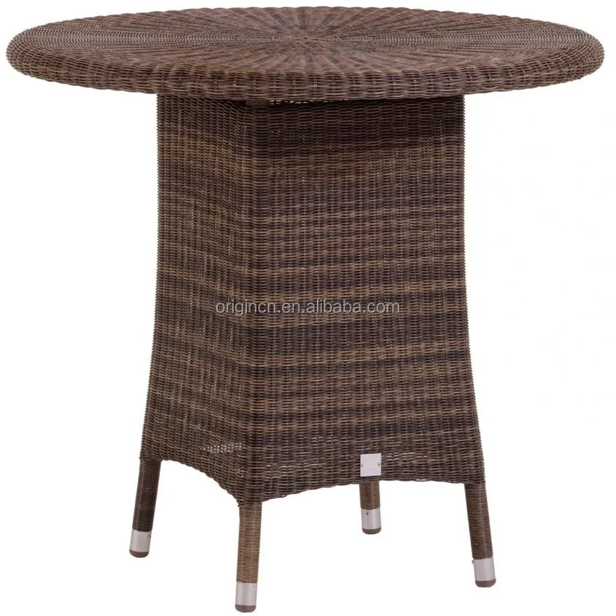 Cafe Shop Restaurant Outdoor Use Half Moon Rattan Chair And Table Furniture Wicker Meubles De