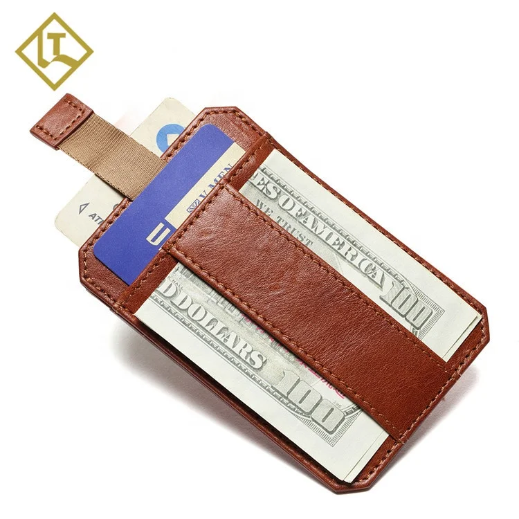 Full Grain Leather Anti Theft Wallet Front Pocket Slim Card Holder ...