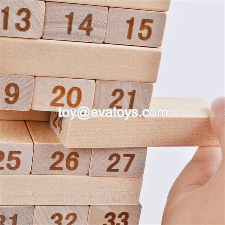 Best Sale 51 Pcs Building Toys Wooden Educational Play Blocks For