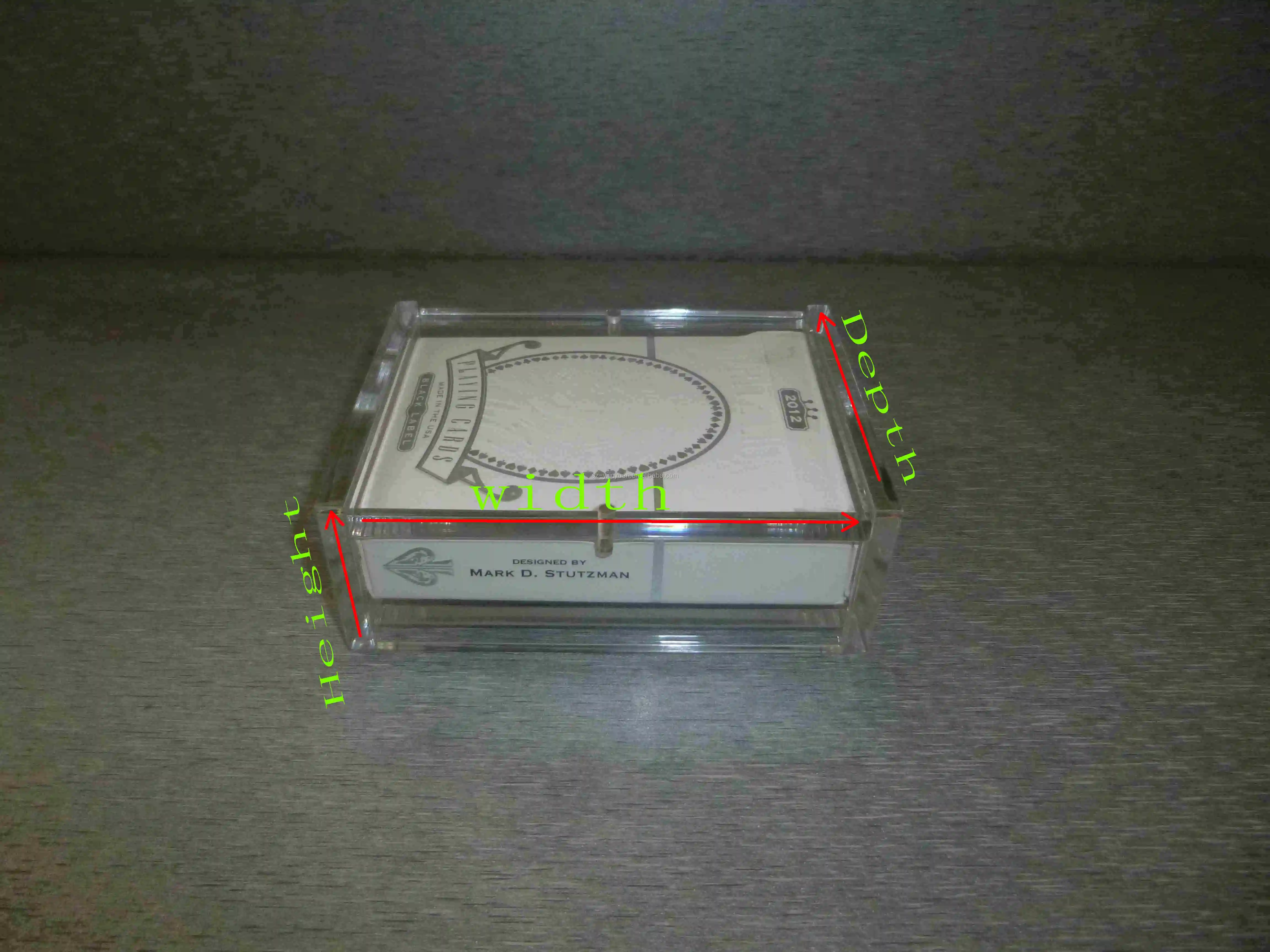 Lid Acrylic Triple 4 Decks Playing Cards Deck Case Multi Decks