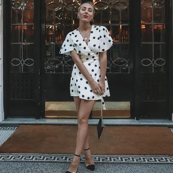 tight polka dot dress